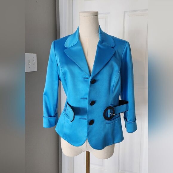 VintageโLe Chateau Turquoise Blazer - Size Small - Picture 6 of 7